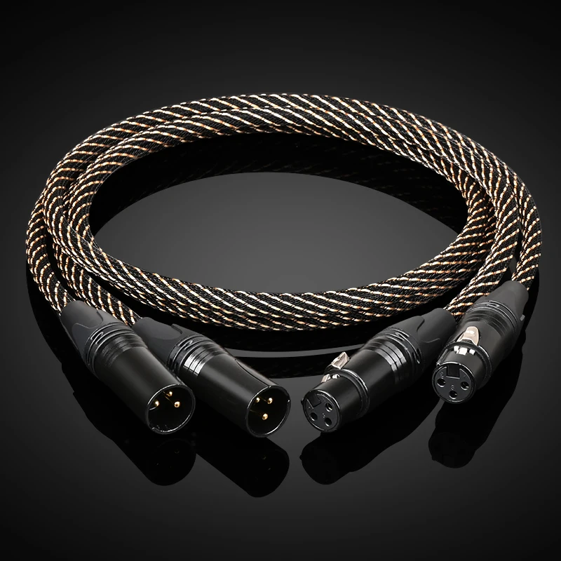 ATAUDIO Hifi xlr Audio kabel hochwertige 6n ofc 3-polige vergoldete Stecker 2xlr Stecker auf 2xlr Buchse Kabel für Verstärker Mixer Soundkarte 4