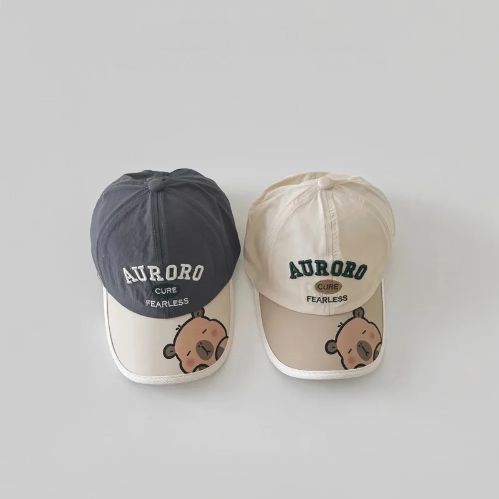 Бейсбольная кепка с милой мультяшной капибарой для детей, милая американская модная фуражка для малышей, весна-лето, солнцезащитный козырек для путешествий, детская шапка