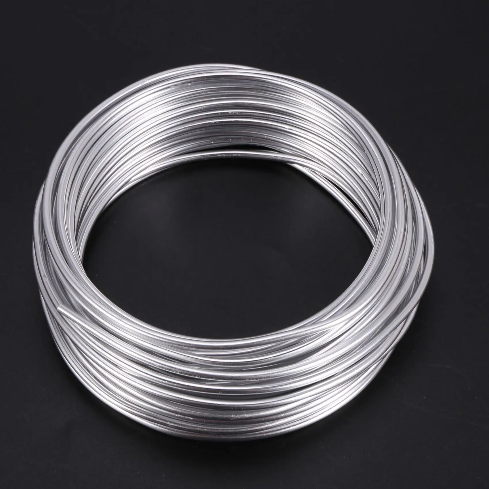 ABRW-3X alambre de aluminio de 3Mm, alambre de plata artesanal de 10M para fabricación de joyas, arcilla, modelado, bonsái y modelo