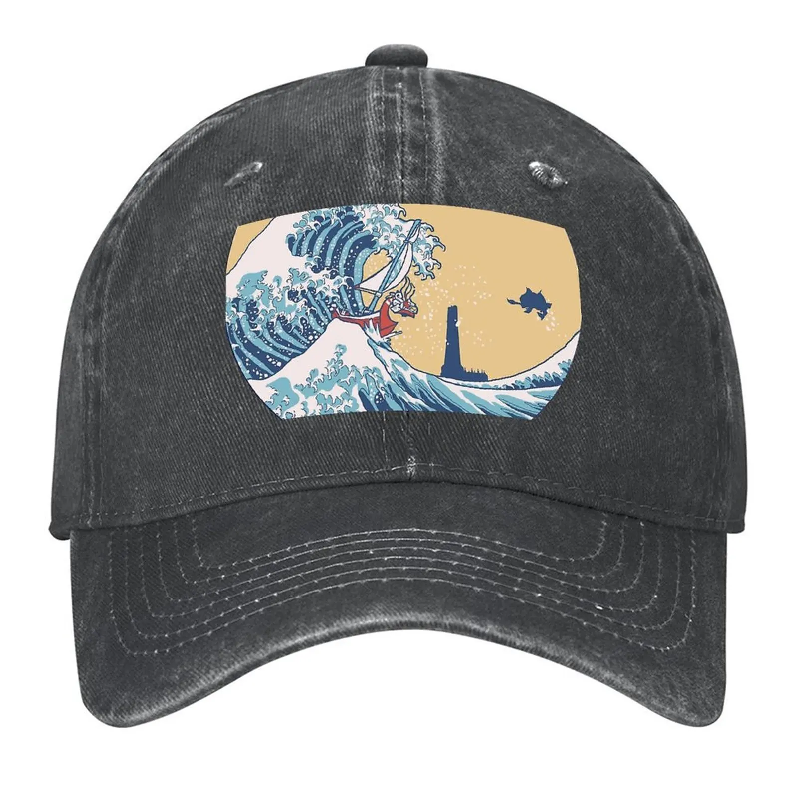 

Art 90s Hokusai The Great Seagaming Essential Baseball Cap custom Hat hard hat Sunscreen fishing hat Men Hats Women's