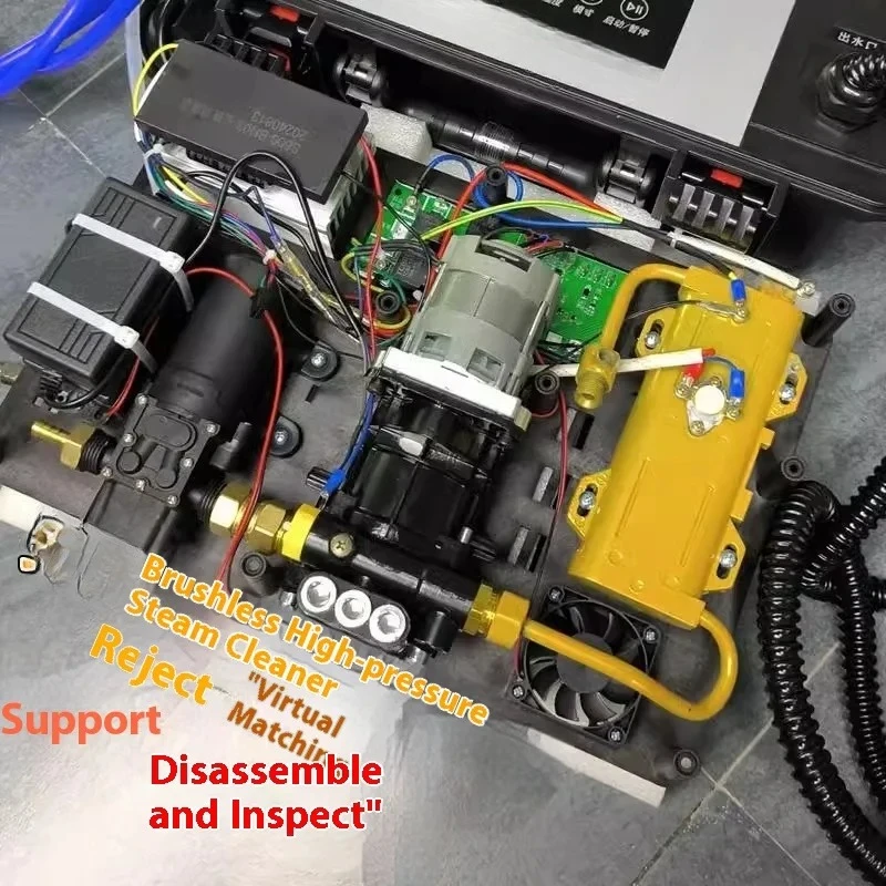 Multi functional intelligent variable frequency brushless high-pressure steam cleaning machine with dual pumps and high pressure