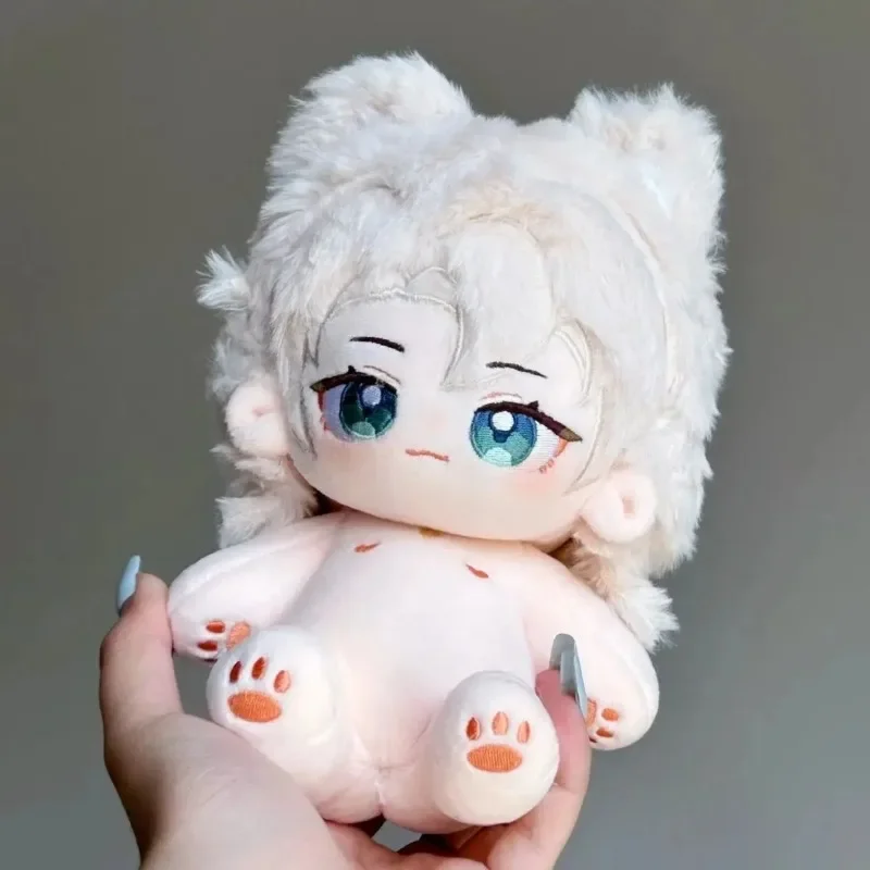 20cm original vestir-se fantoche de pelúcia genshin impacto albedo dos desenhos animados algodão boneca de pelúcia meninas crianças bonito presente brinquedos