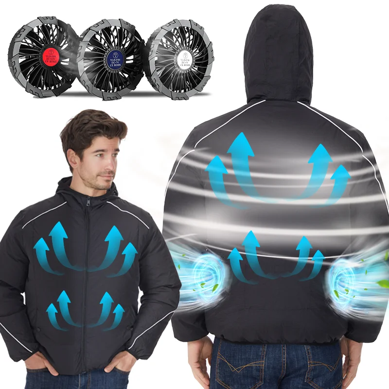 

5V Air Conditioned Clothes,Outdoor Summer Cooling Clothing,Fan Cooling Jacket Fan Vest