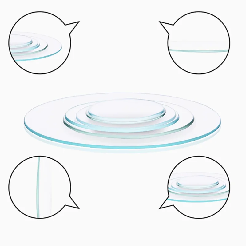 Piatto con superficie in vetro Coperchio per bicchiere in vetro 45mm60mm70mm80mm90mm100mm120mm150mm180mm200mm