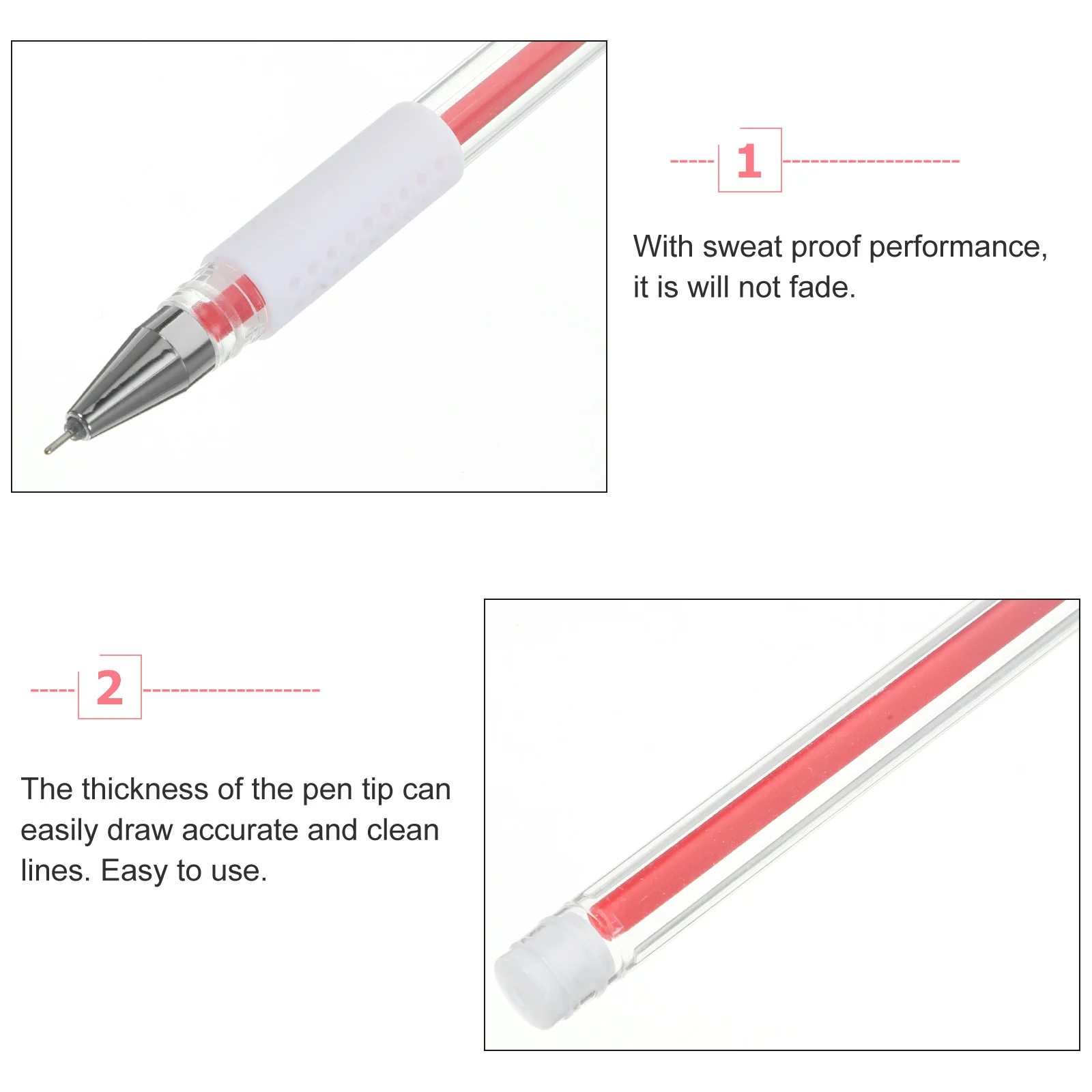 Waterproof Beauty Spot-marking Pen Skin Marker 3pcs (red) Permanent Eyebrow Position Microblading Tool Markers for Pencil