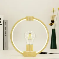 1PC Creative Magnetic Levitating Bulb Retro Atmosphere Lamp Eye Protection RGB LED Night Light USB Lamp for Home Room Decor Gift