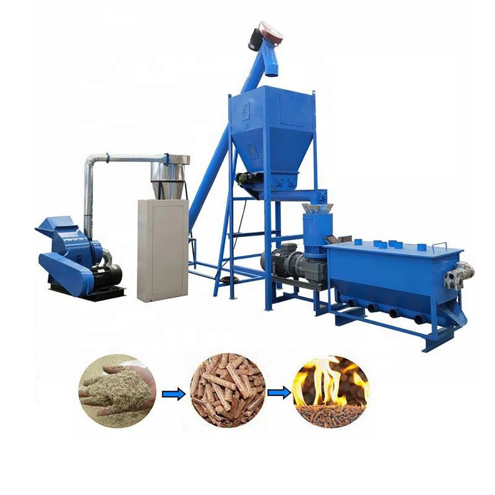 500-1000Kg/h Industrial Wood Solid Fuel Burning Sawdust Pellet Making Machine Press Biomass Wood Pellet Making Machine Price