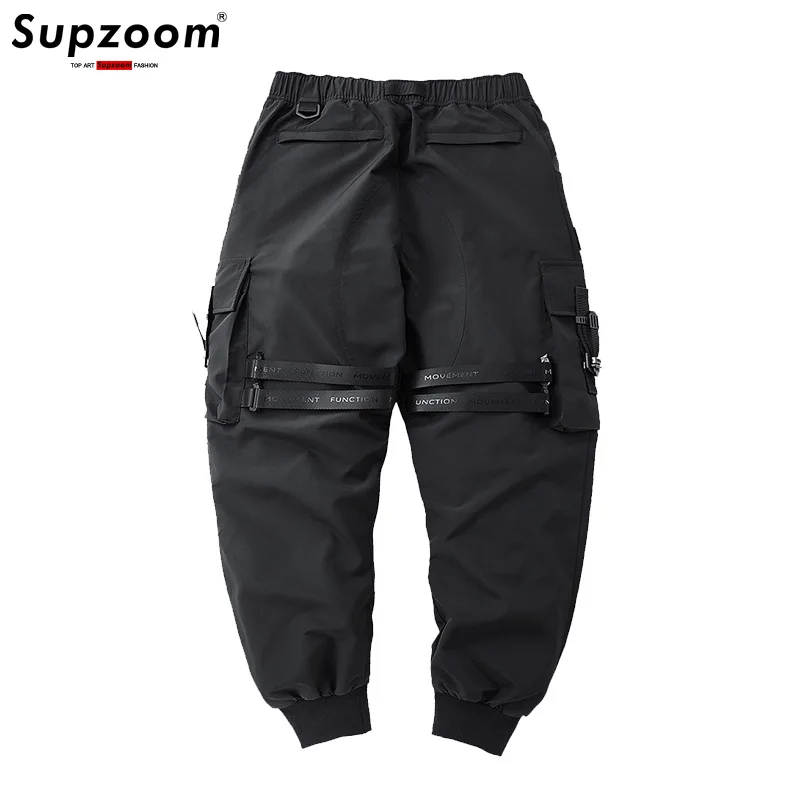 Supzoom-monos de algodón holgados con bolsillos para mujer, pantalones Cargo informales de calle alta con múltiples bolsas, novedad de 2024