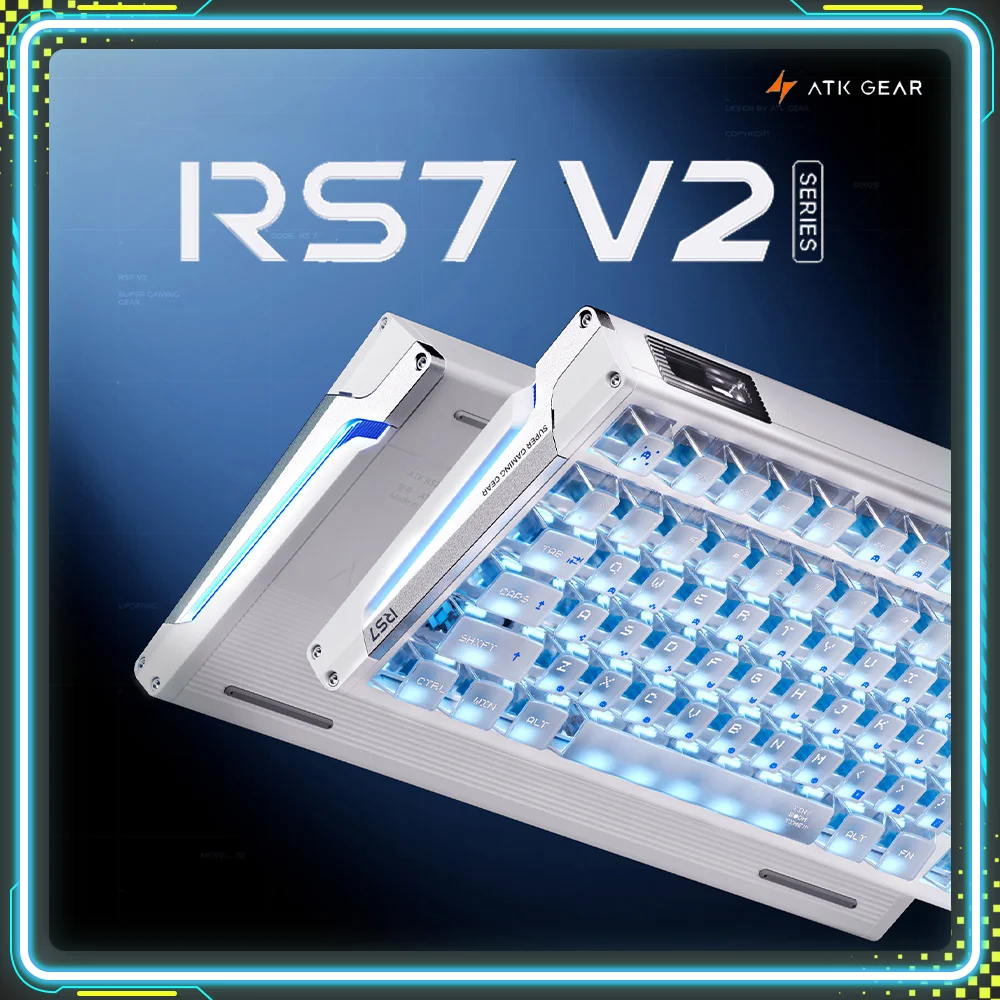 

ATK RS7 V2 Magnetic Switch Gaming Keyboards Aluminium Alloy 8K Custom Wired Mechanical Keyboard PC E-Aports Accessories Gifts