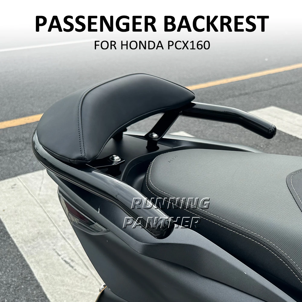 

NEW For Honda PCX160 PCX 160 Motorcycle Black Rear Passenger Seat Tailstock Backrest Back Rest Cushion Pad