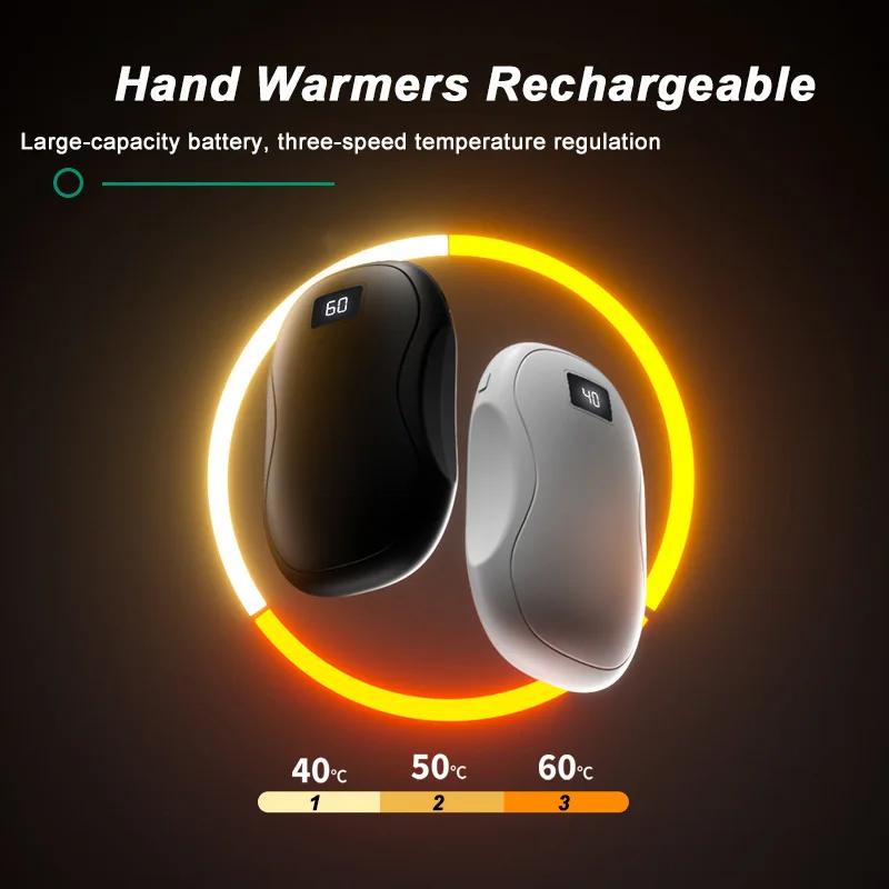 

6000mAh Mini Hand Warmers Rechargeable Warmer Power Bank USB Rechargeable Portable Christmas Gift for Men Women Kidshig