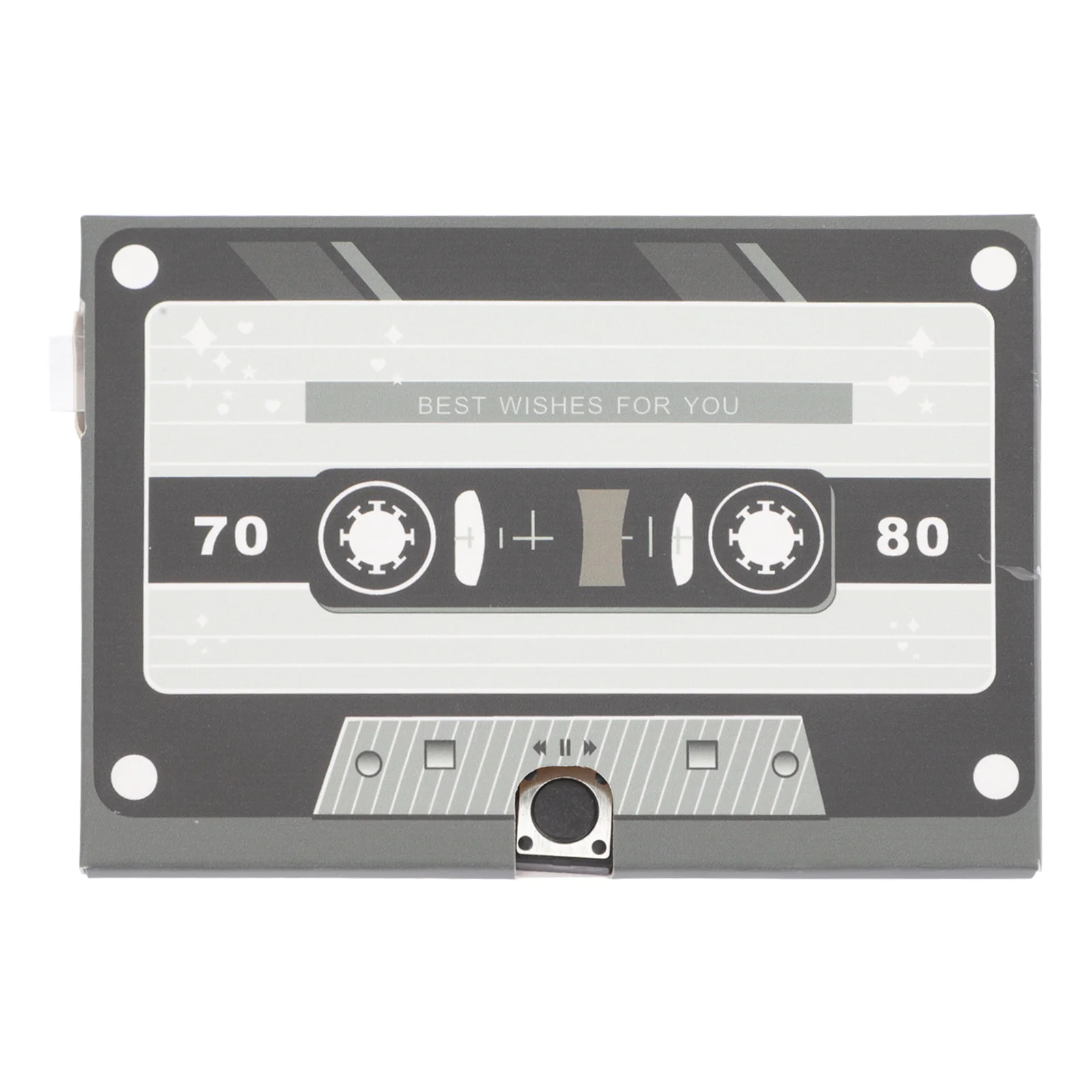 

Tape Recording Greeting Card Cassette Blank Birthday Cards Recordable Blessing Cardboard Plus Chip Audio