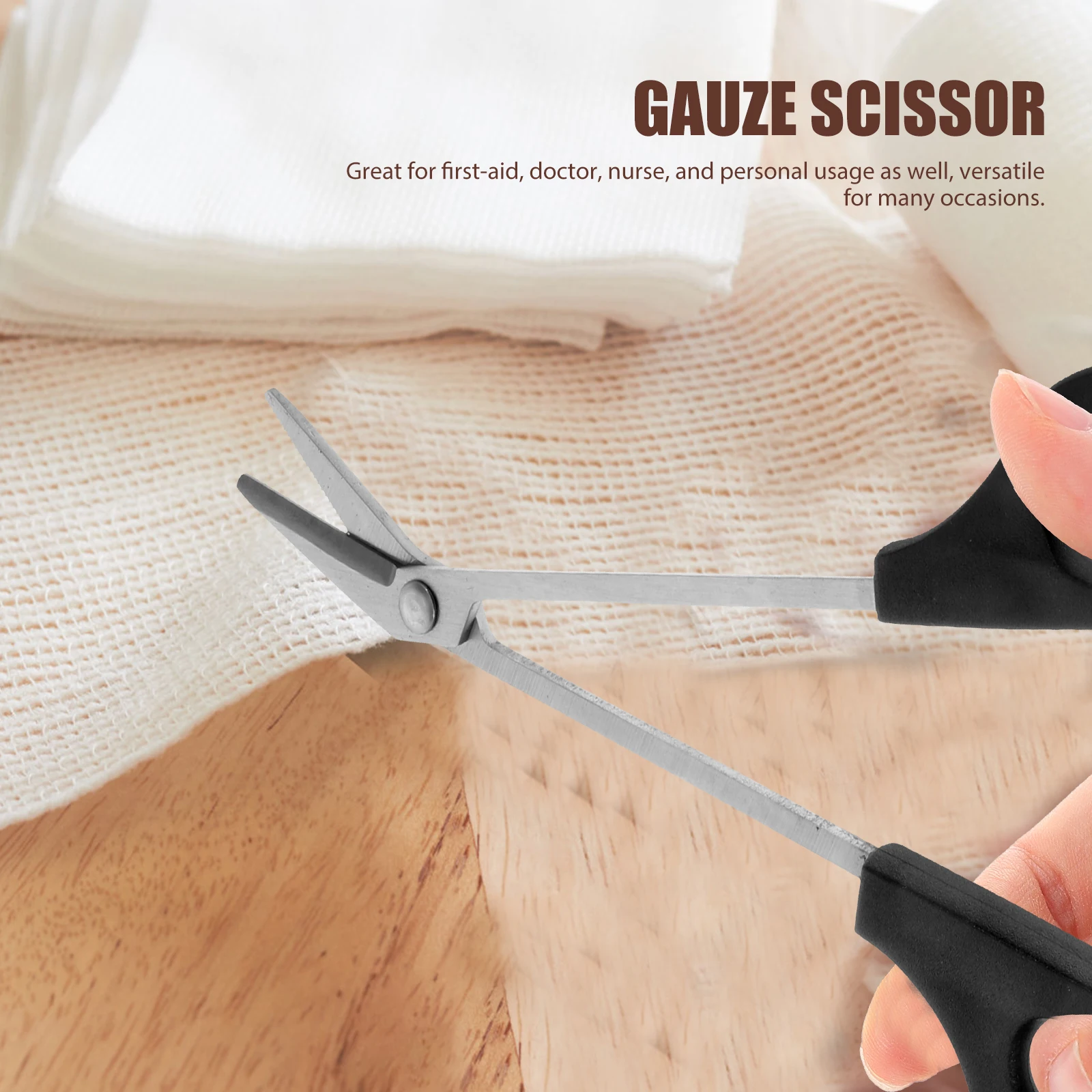 

Stainless Steel Scissors Plastic Ergonomic Handle Foot Beauty Scissors Angled Blades First Aid Nail Clippers 2Pcs
