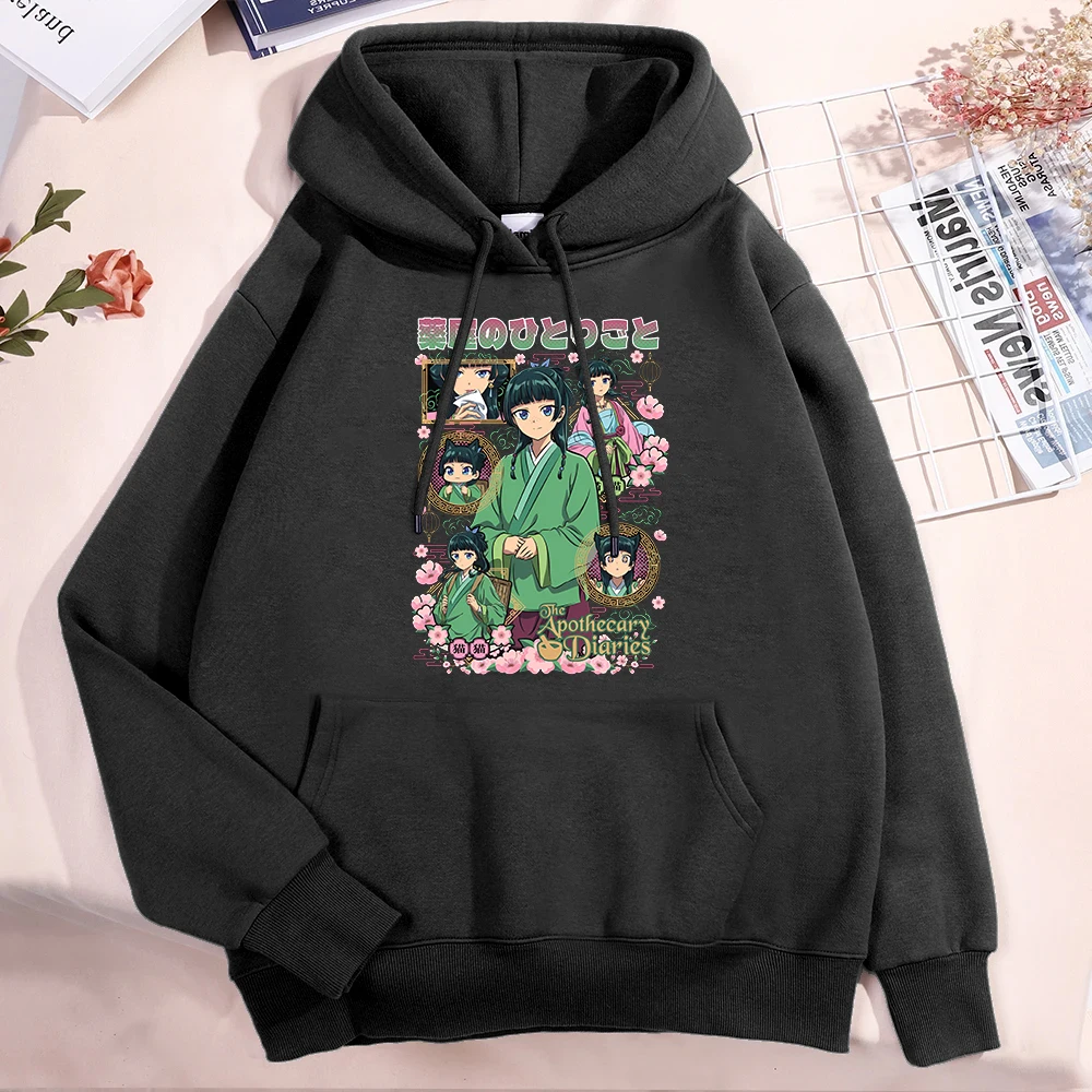 

New The Apothecary Diaries Pattern Print Hoodies For Women Men Fashion Casual Sports Sweatshirts Ladies Pullovers Tops