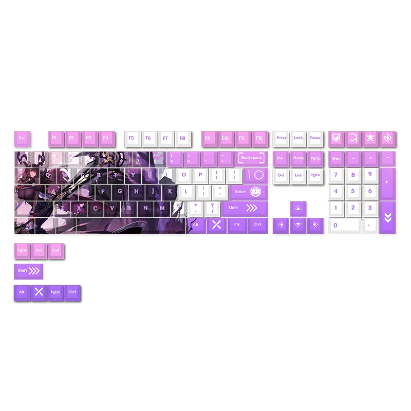 Personalizado Echocalypse Keycaps, Personalização, Linder, Teclado mecânico, desenhos animados PBT, Anime Keycap, Acessórios, Presentes