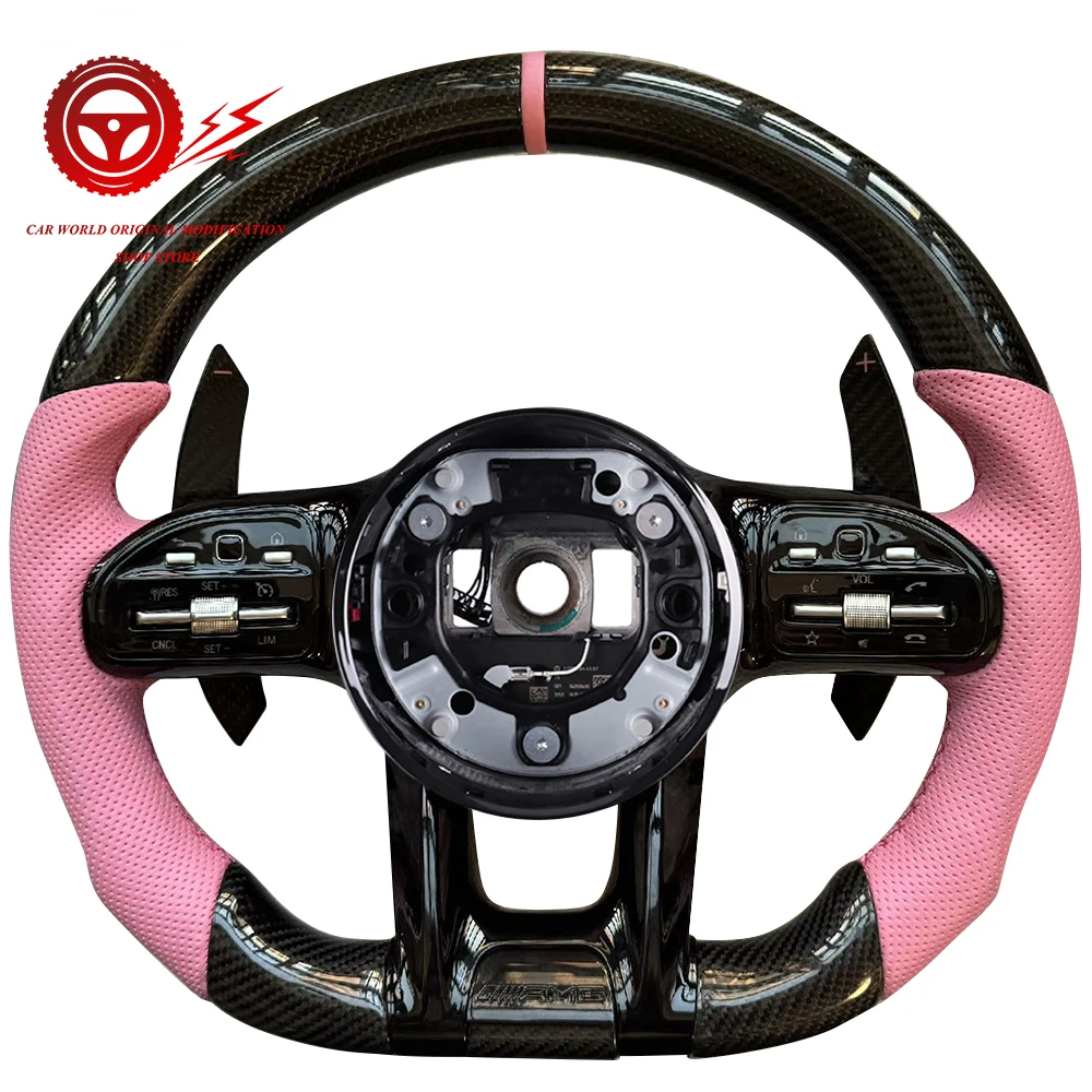 Carbon Fiber Leather Steering Wheel for Mercedes W205 W176 W246 C218 W253 W117