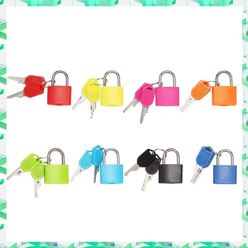 

3C Electron 8 Pack Locks Small Padlock With Key Luggage Gym Locker Lock Mini Colorful Padlock For Outdoor School Home,8 Pack Loc