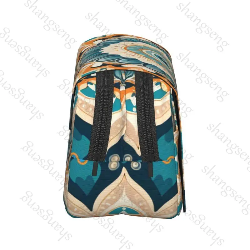 Estuche de bolígrafo con estampado de Mandala, caja de lápices con doble tapa, suministros escolares, caja de lápices para niños, bolsa de almacenamiento de cosméticos, regalo para estudiantes