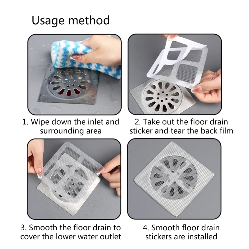 Conveniente Hair Drain Stickers Set, Single Use Drain Stickers Set, Fácil de usar