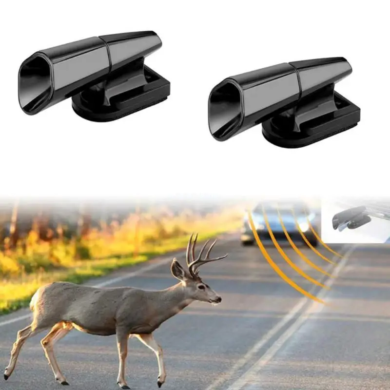 2pcs Car Deer Whistles Avoids Deer Collisions Animal Repeller Ultrasonic Warn Deer Wildlife Warning Device Dropship