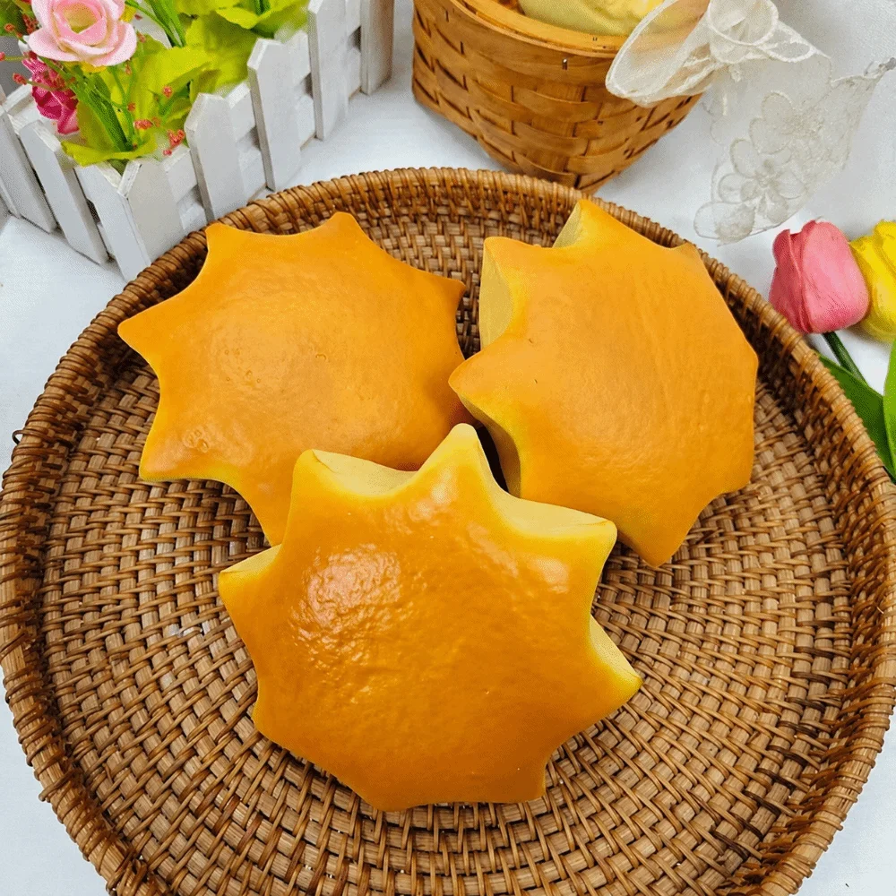 Lifelike PU Bread Squeeze Toy Stress Relief Slow Rebound Simulation Food Bread Toast Simulation Bread Model Display Ornament