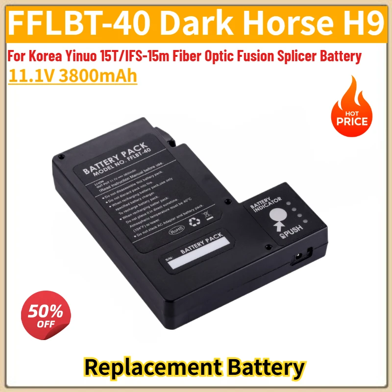 

High Quality FFLBT-40 Dark Horse H9 Battery 11.1V 3800mAh for Korea Yinuo 15T/IFS-15m Fiber Optic Fusion Splicer Battery