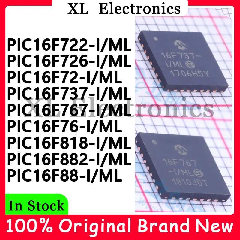 PIC16F722-I/ML PIC16F726-I/ML PIC16F72-I/ML PIC16F737-I/ML PIC16F767-I/ML PIC16F76-I/ML PIC16F818-I/ML Novo Original