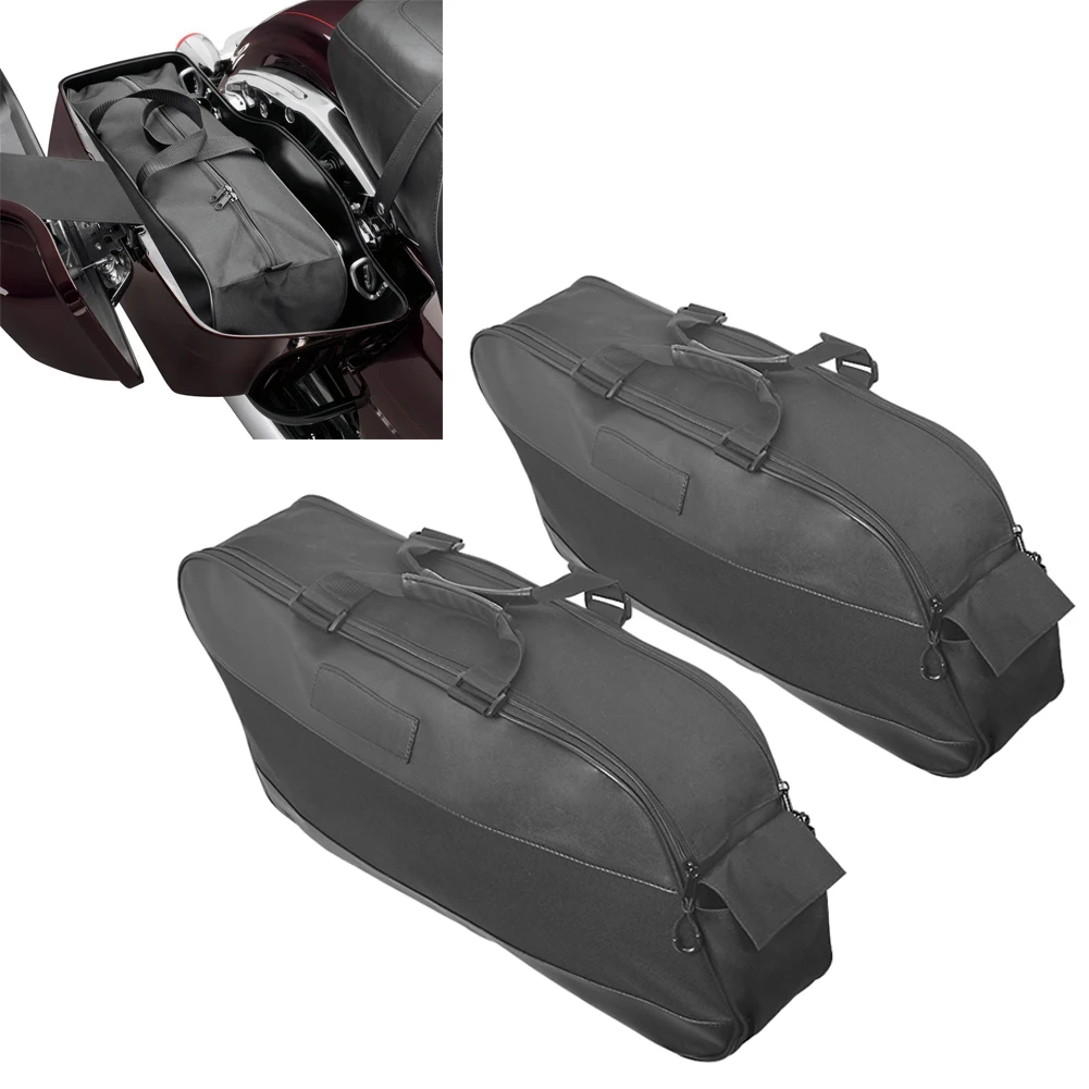 

Мотоциклетная черная седельная сумка, багажник, подкладка, седельная сумка для Harley Touring Road King Electra Street Glide Ultra 1993-2023 2022