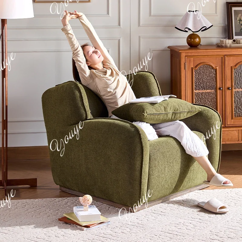 A44 French vintage chenille single sofa living room designer style high-end and comfortable