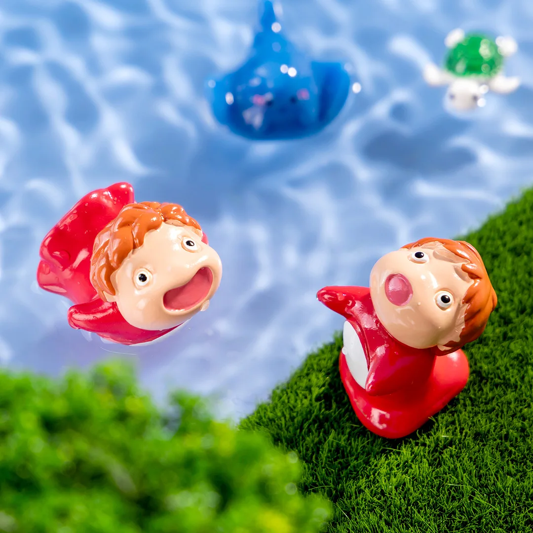 Anime lindo personaje de película luciérnagas chica y Ponyo PVC figura de acción modelo juguetes regalo