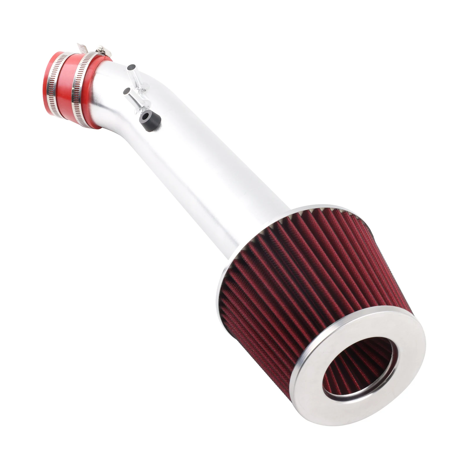 Short Ram Air Intake Kit & Red Filter Combo Compatible for 96 97 98 Honda Civic EK EJ HX EX 1.6L L4 Engine view 6