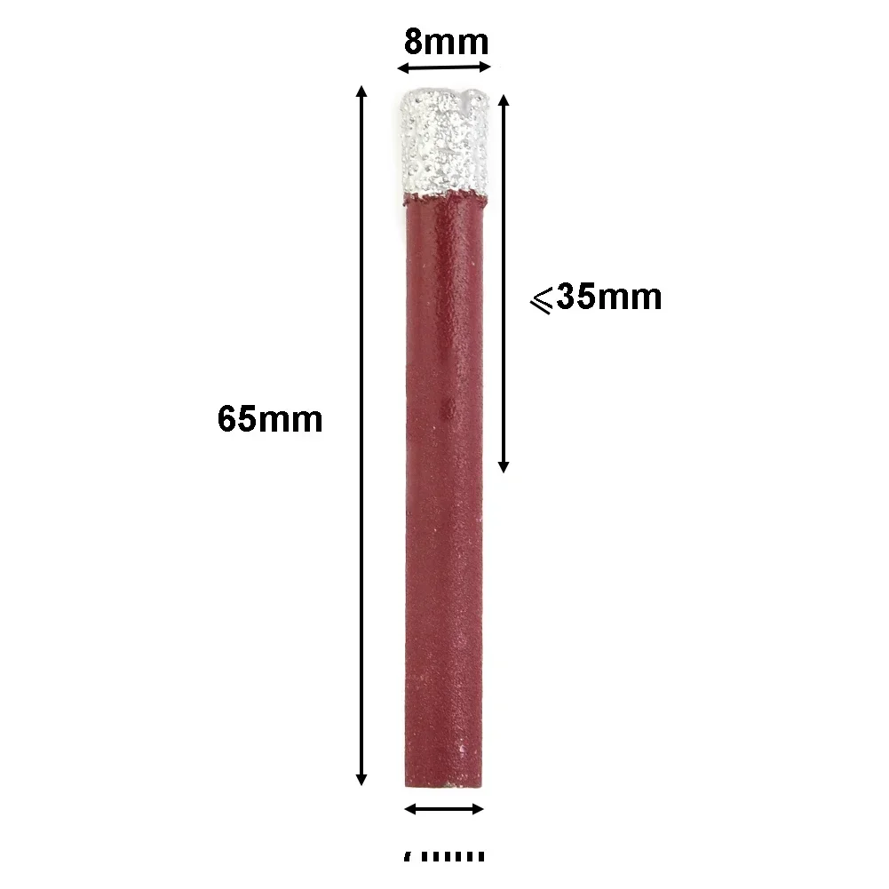 Punte diamantate a secco brasate da 6-14 mm per piastrelle di ceramica, apri fori, granito, marmo, porcellana, gres, sega a tazza, strumenti di perforazione