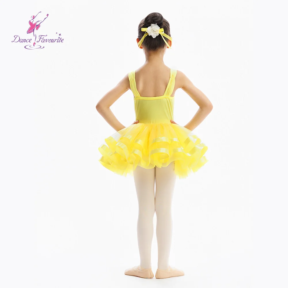 ชุดบัลเลต์เด็ก C26081 สีเหลืองประดับเลื่อม ชุดเต้นรำ ชุดแสดงบนเวที บัลเลต์ทูทู