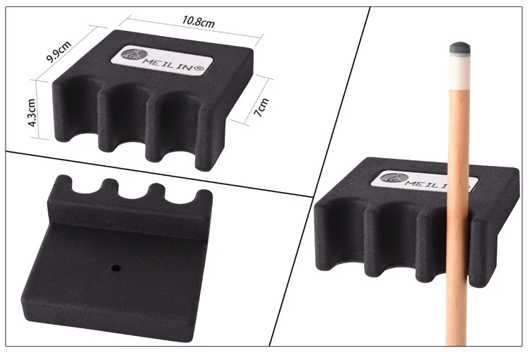 Herramienta de descanso de 3 agujeros para sostener billar de 3 piezas, estante portátil para tacos de billar