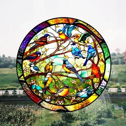Colourful Hummingbird Window Electrostatic Stickers for Living Room Bedroom Glass Window Decoration Removable Vinyl Decals