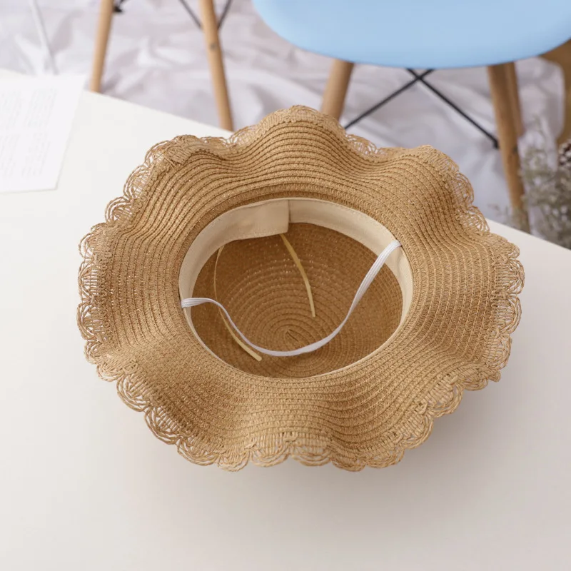 Baby Summer Hat Big Brim Straw Hats Bag for Girl Colorful Pompom Ball Fisherman Cap Travel Beach Sun Protection Accessories 1-3Y