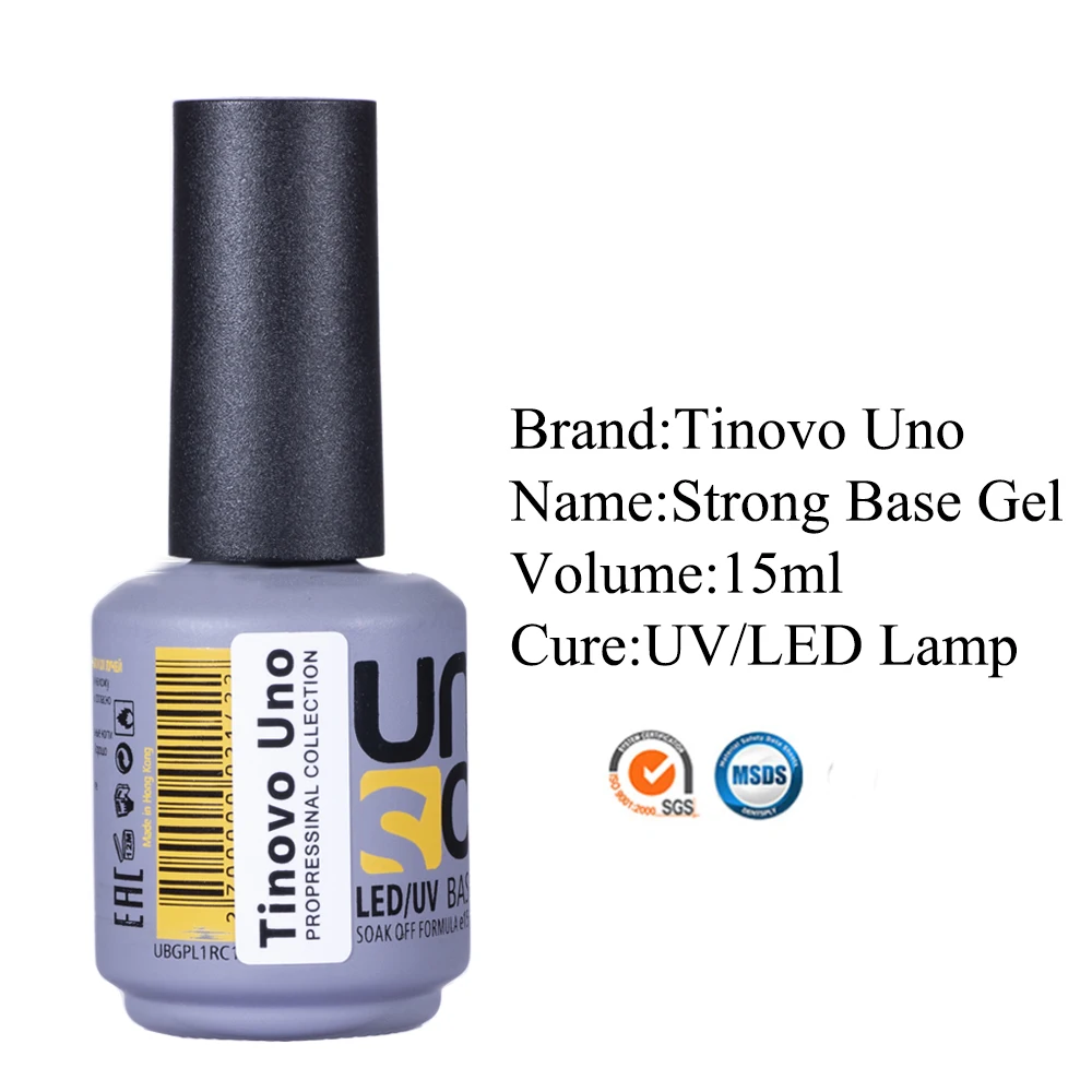 Tinovo Uno Nieuwste Rubber Base Gel Nagellak Uv Semi Permanente Dikke Sterke Base Coat Top Coat Voor Manicure Nagels art Salon