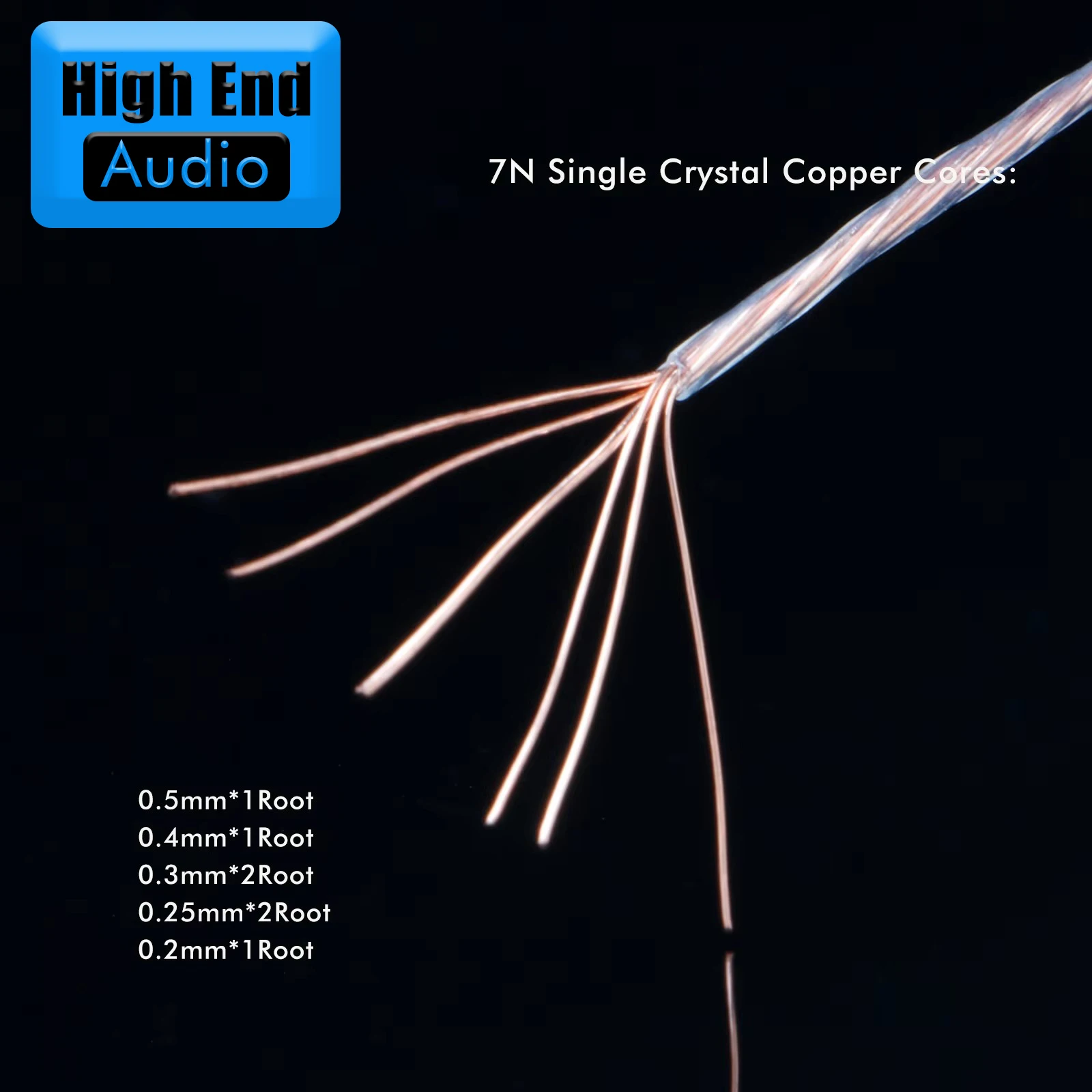Preffair Varistrand 7N OCC Copper Conductor Audio Video Analog Interconnects Cables Audio Speaker Cable Hifi Jump Wire