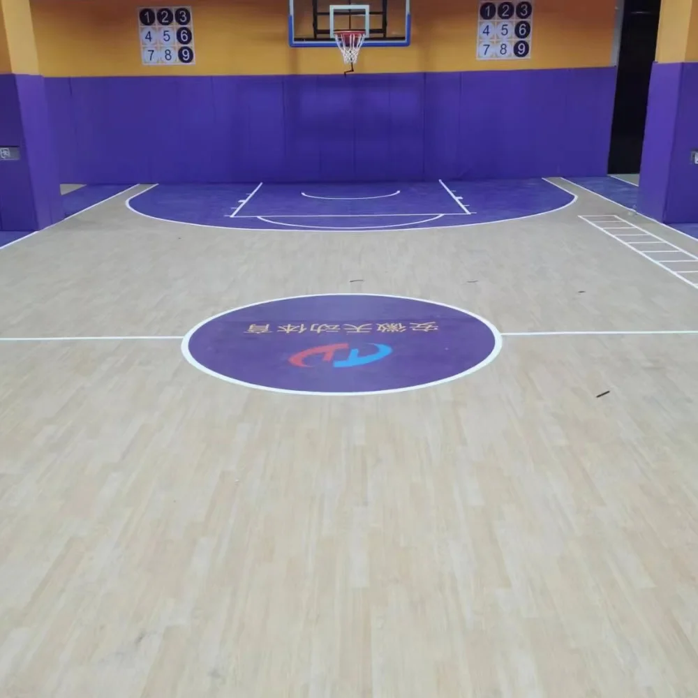 Beable Custom Crafted Courts PVC Flooring Indoor Basketball Custom Thickness Patternsand Colors Designed Team LOGO