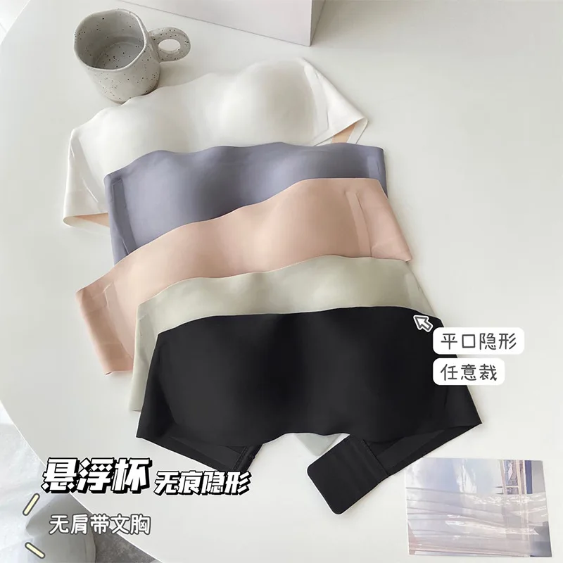 Strapless lingerie non-slip non-coil bra jelly strip strapless invisible breast summer thin