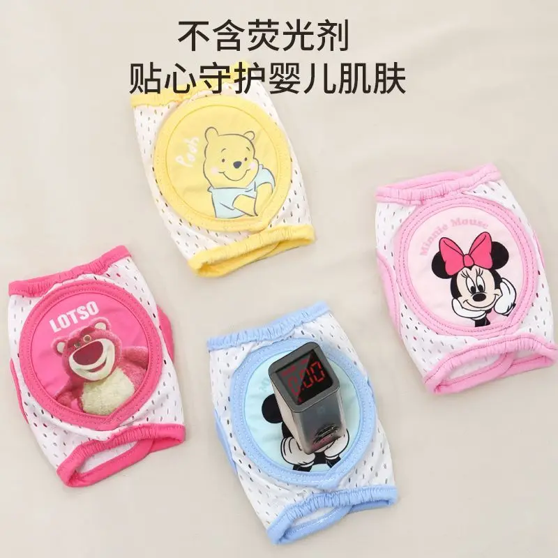 Disney Lotso Mickey Minnie rodillera bebé gateando dibujos animados kawaii fino anticaída protección infantil rodillera cubierta equipo de protección