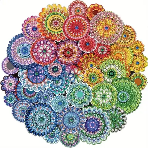 1pc DIY Special Shape Diamond Painting Mandala for Wall Without Frame Diamond Art Kits for Beginners For Holiday Party Gifts