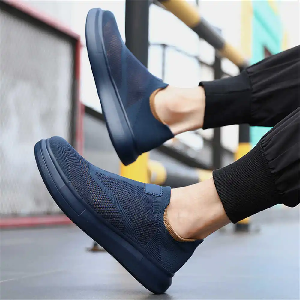 أحذية خريفية خفيفة الوزن باللون الأزرق منسوجة للرجال أحذية تنس رجالية عالية الجودة أحذية رياضية Teni Ternis موضة عالية Krasovka