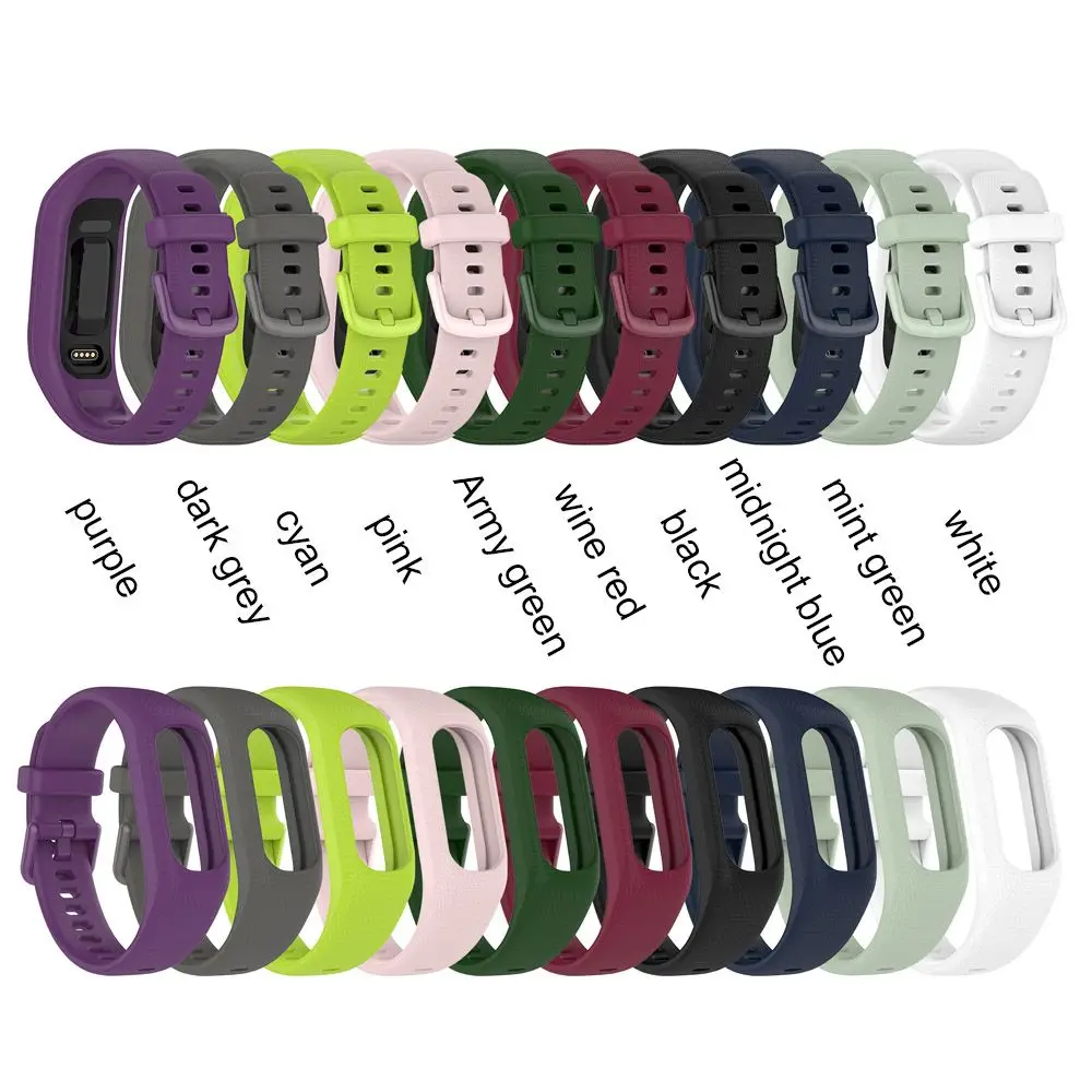 Silicone Sports Straps For Garmin Vivosmart 5 Smart Bands Watch Accessories Replacement Metal Buckle Bracelet Band