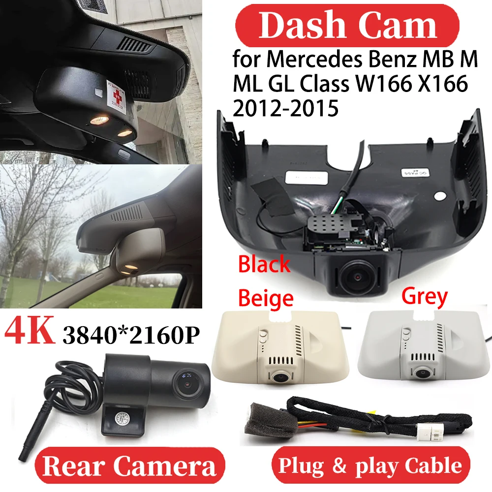 

ZJCGO for Mercedes Benz MB M ML GL Class W166 X166 2012-2015 Car 4K Video Recorder DVR Dash Cam Dashboard Camera Night Vision