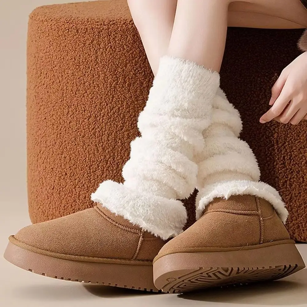 العصرية Y2K المرجان الصوف غطاء للقدم الحلو الدافئة المرأة تدفئة الساق تنفس مريحة منتصف جوارب أنبوبية طالب #2