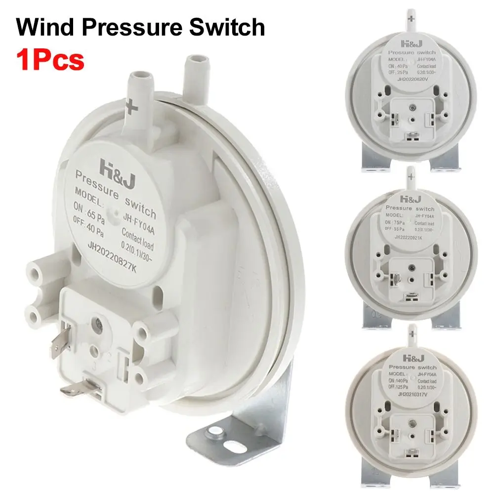 1Pcs 40/25Pa 65/40Pa 75/55Pa 140/125Pa Wind Pressure Switch Universal Type Stable Performance Air Pressure Switch