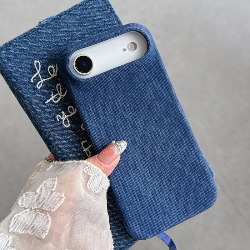Luxus Cowboy Muster PU Ledertasche für iPhone 17 Air 16E 15 14 13 12 11 17 Pro Max Plus Mode einfache matte Telefon zurück Abdeckung