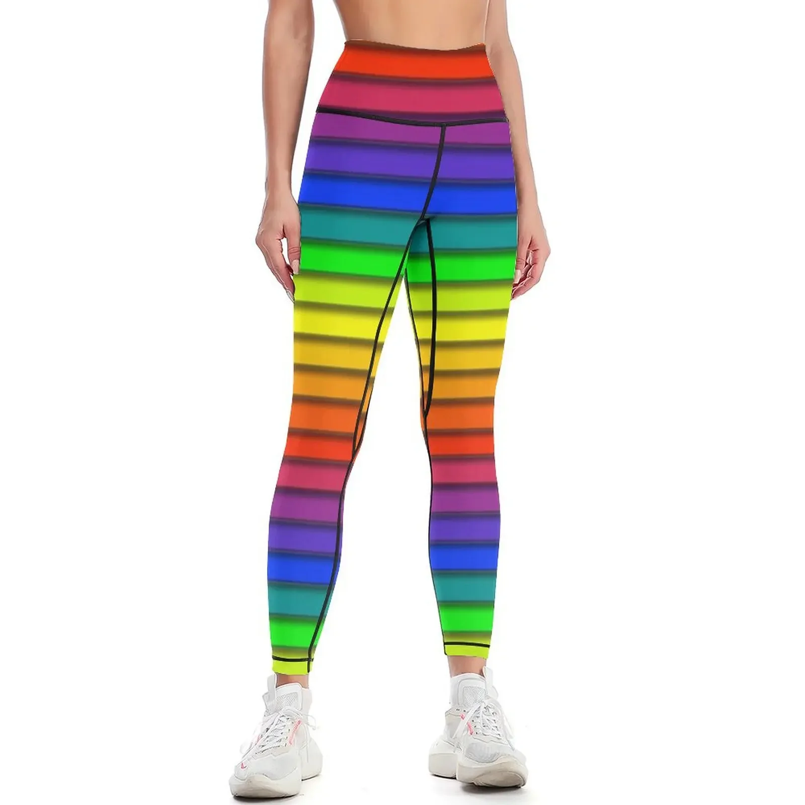 

Rainbow Horizontal Leggings sportswear for gym jogging pants exercise clothing for Female legging pants Womens Leggings
