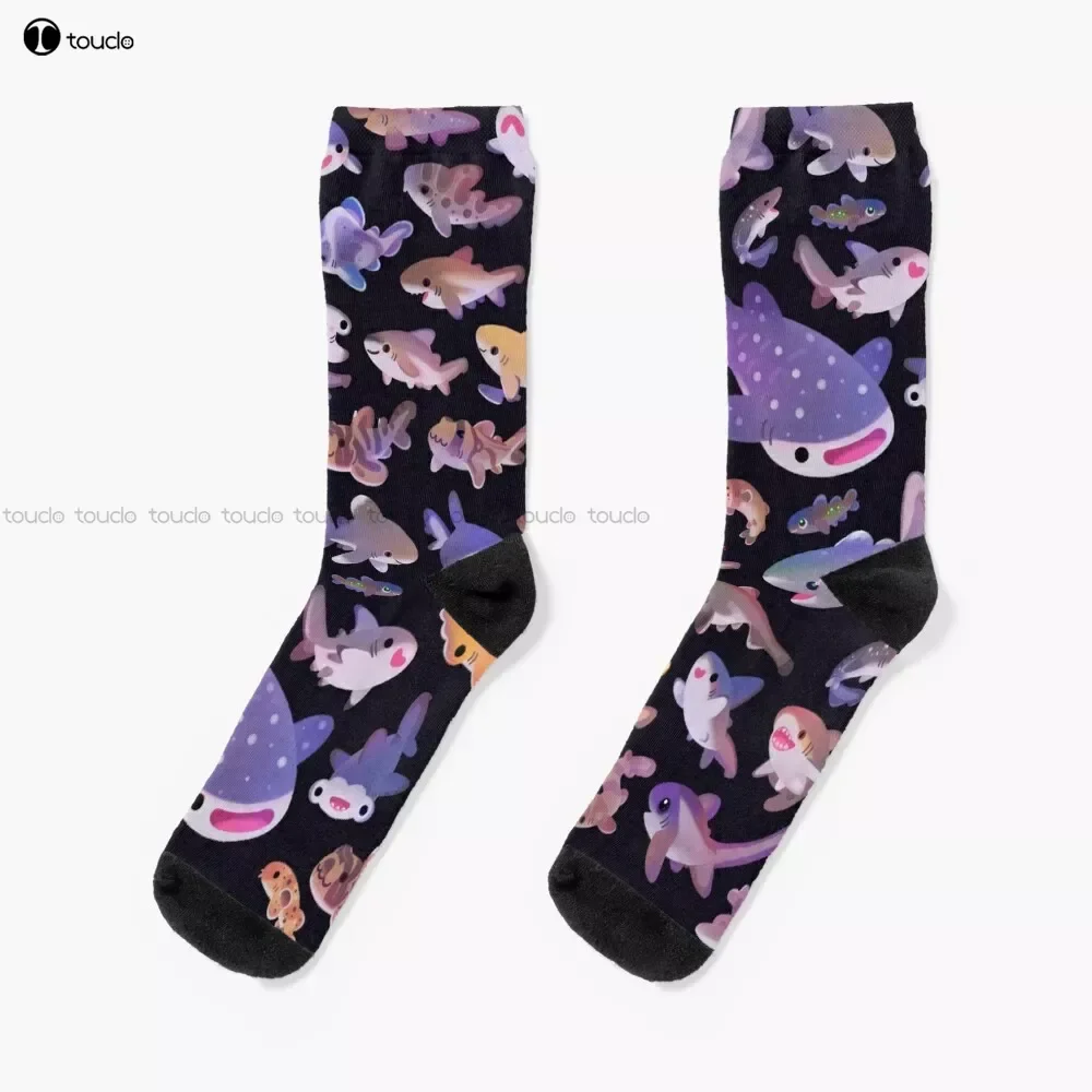 Shark Day Shark, Marine Life, Fish Socks Personalized Custom Unisex Adult Teen Youth Socks 360° Digital Print Custom Gift